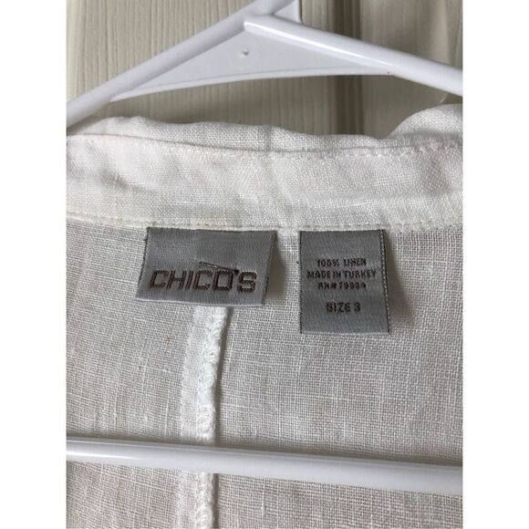Chico’s Linen Shacket Size 3 - Picture 4 of 14